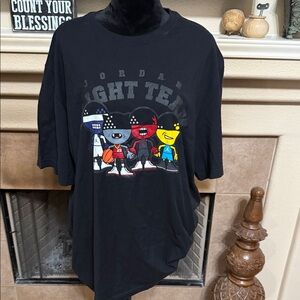 Jordan  Black Graphic Tee with Colorful Characters